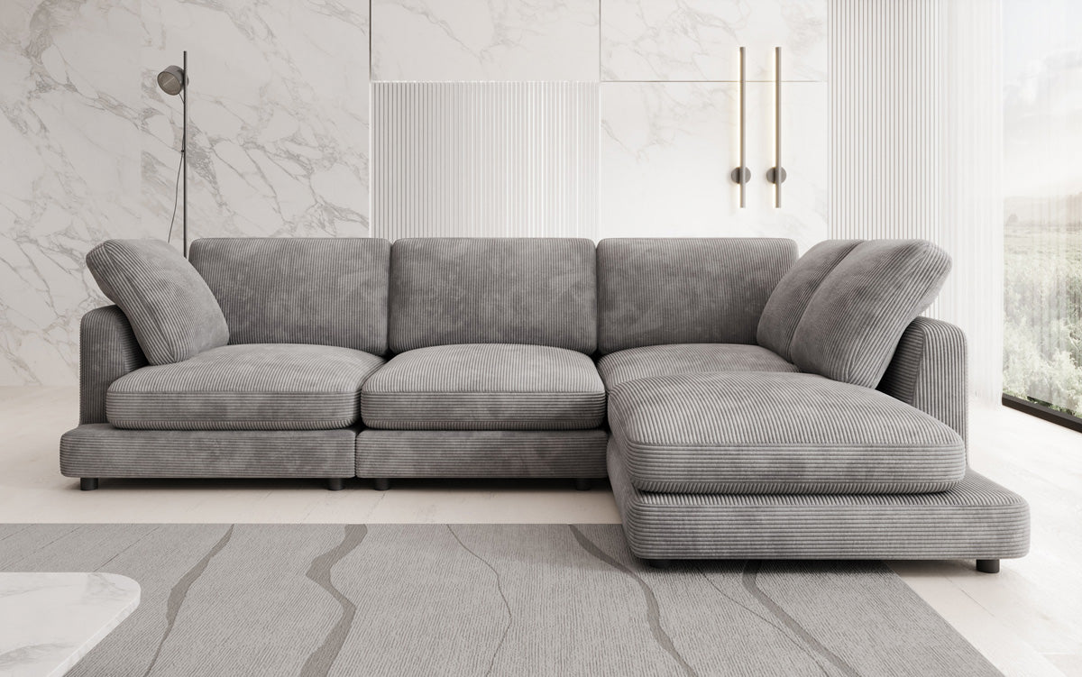 Designerbank Thalessa L in Ribstof