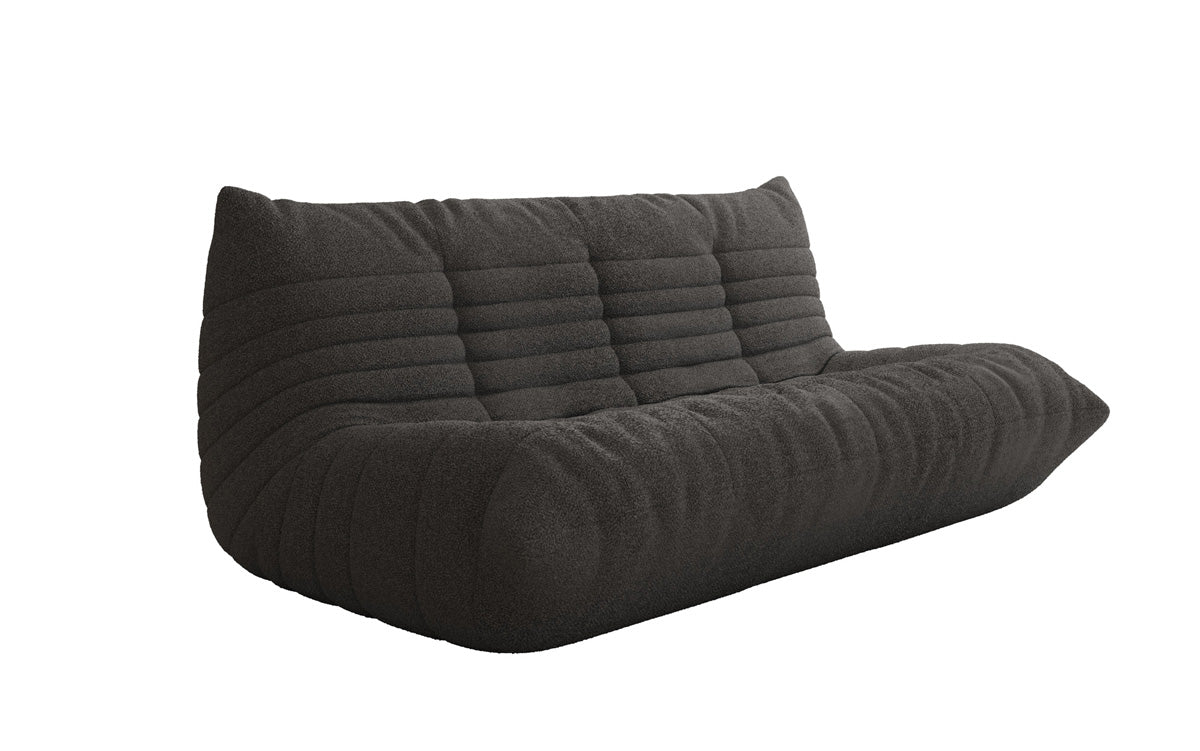 Designer 3-zits bank Calmo in Teddystof Bouclé
