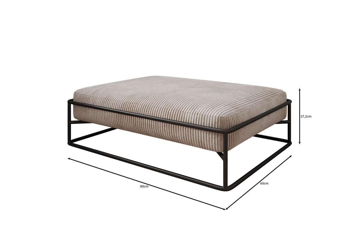 Hondenbed Lumo 80 × 60 cm in Ribstof