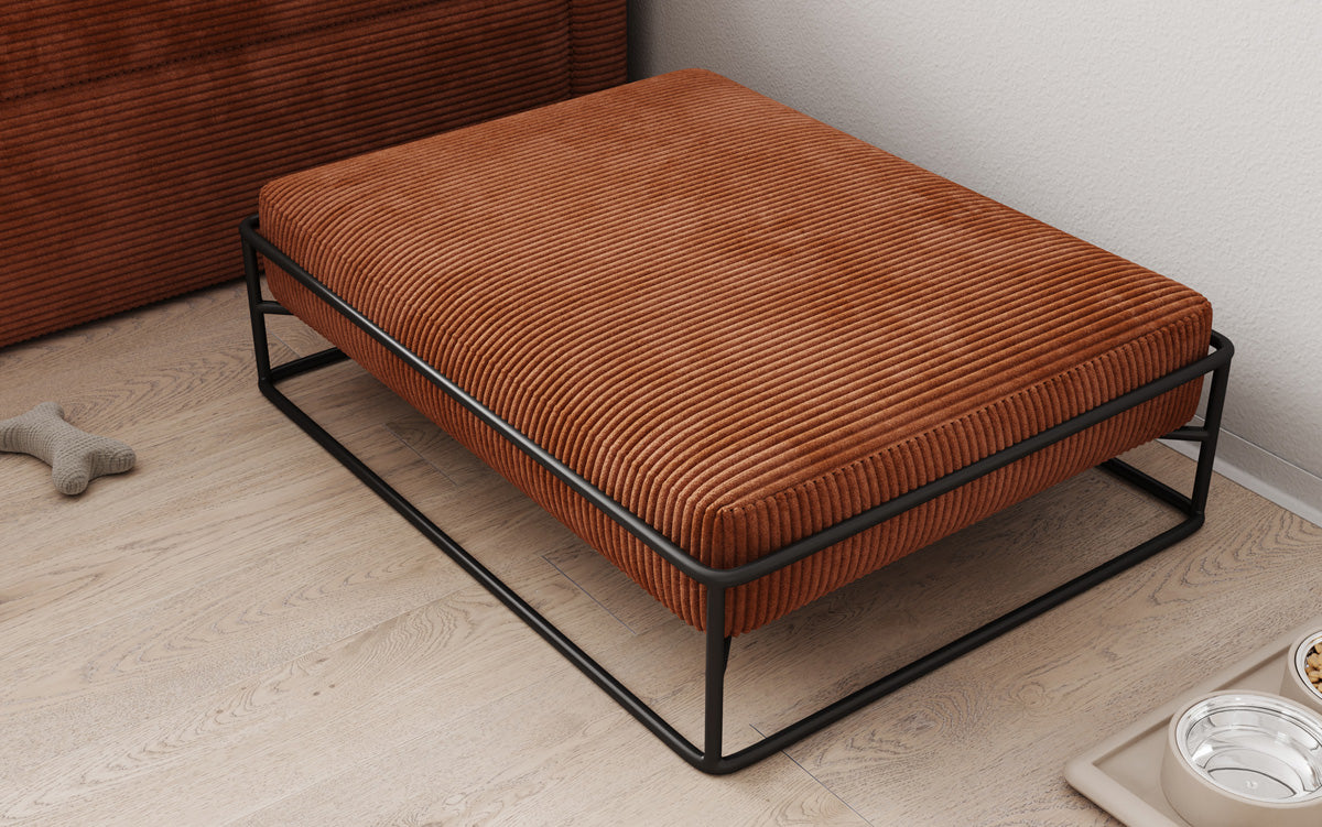 Hondenbed Lumo 80 × 60 cm in Ribstof