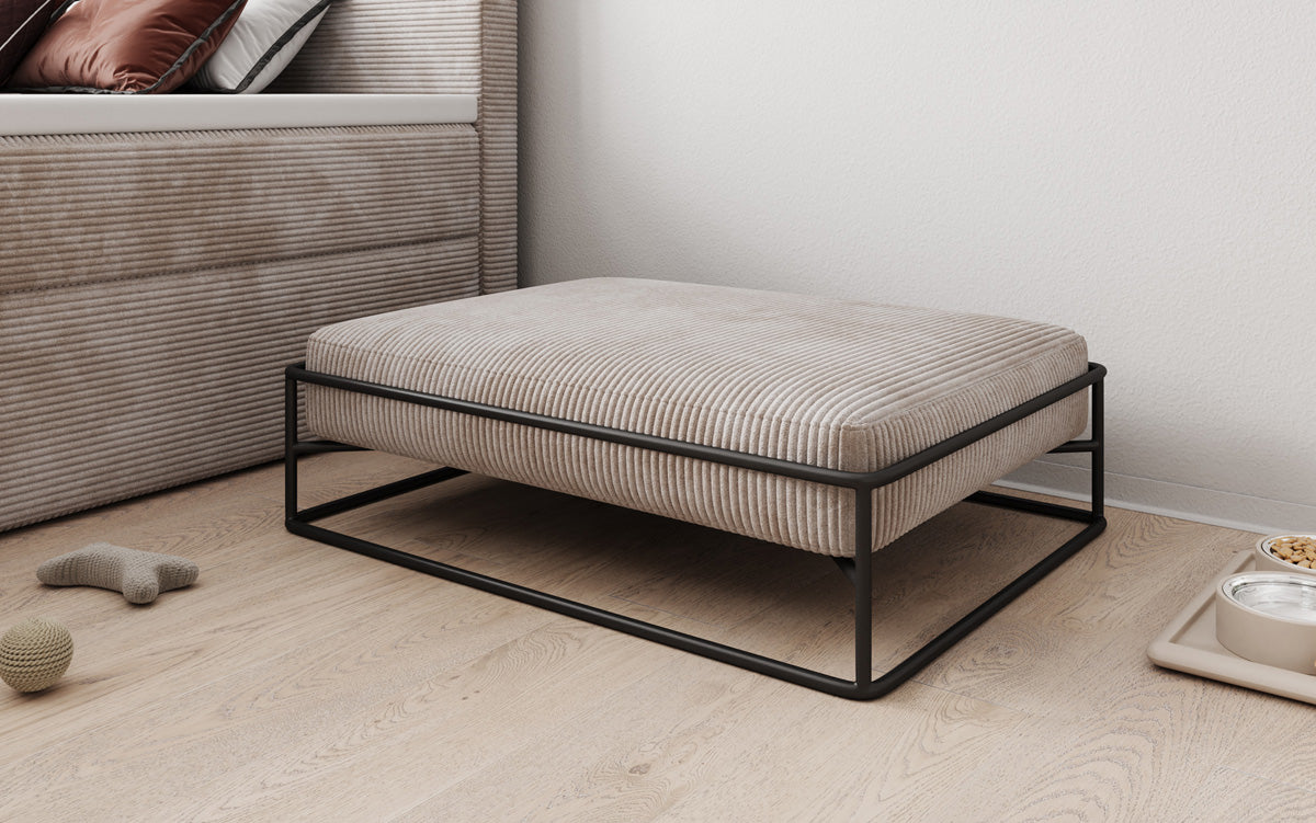 Hondenbed Lumo 80 × 60 cm in Ribstof