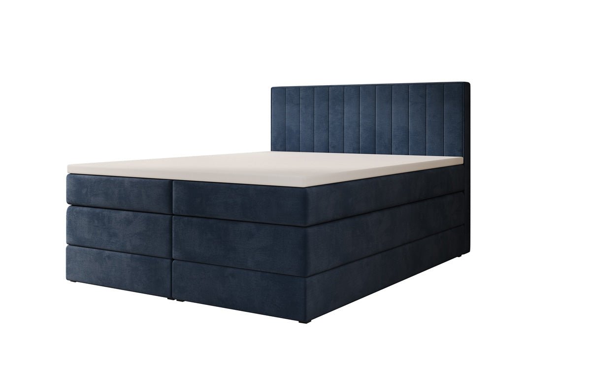 Boxspringbed Avera met opbergruimte in fluweel