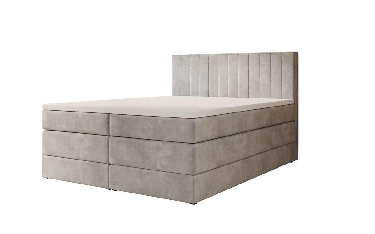 Boxspringbed Avera met opbergruimte in fluweel