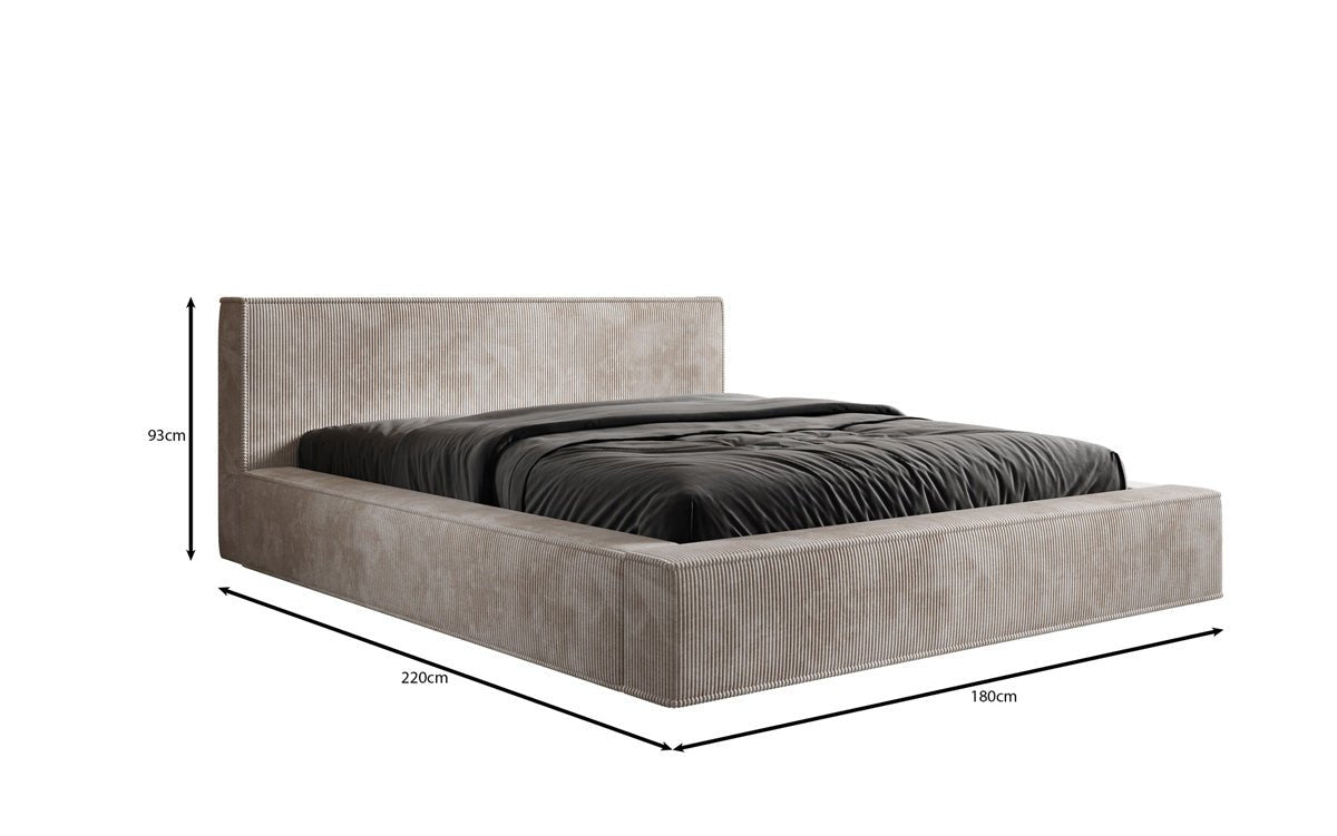 Designer gestoffeerd bed Harmon met opbergruimte