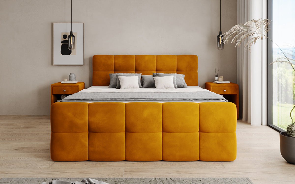 Boxspringbed Cozy Velvet met opbergruimte