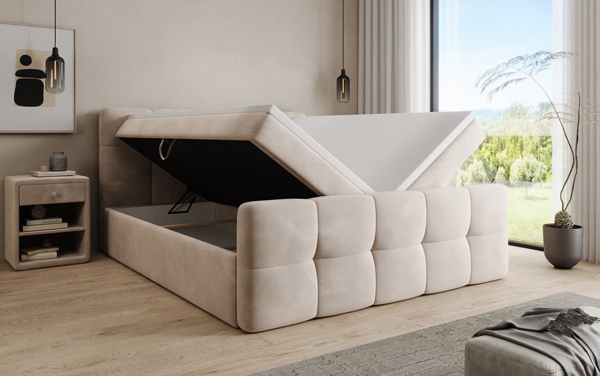 Boxspringbed Cozy Velvet met opbergruimte