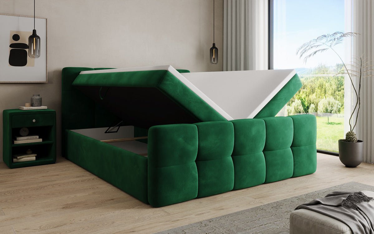 Boxspringbed Cozy Velvet met opbergruimte