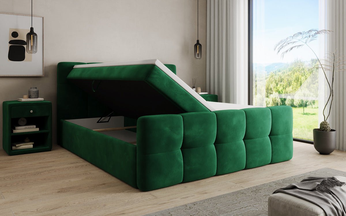 Boxspringbed Cozy Velvet met opbergruimte