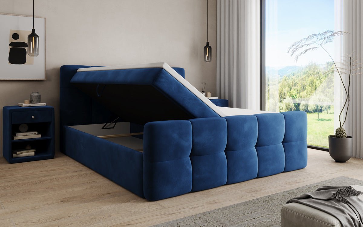 Boxspringbed Cozy Velvet met opbergruimte