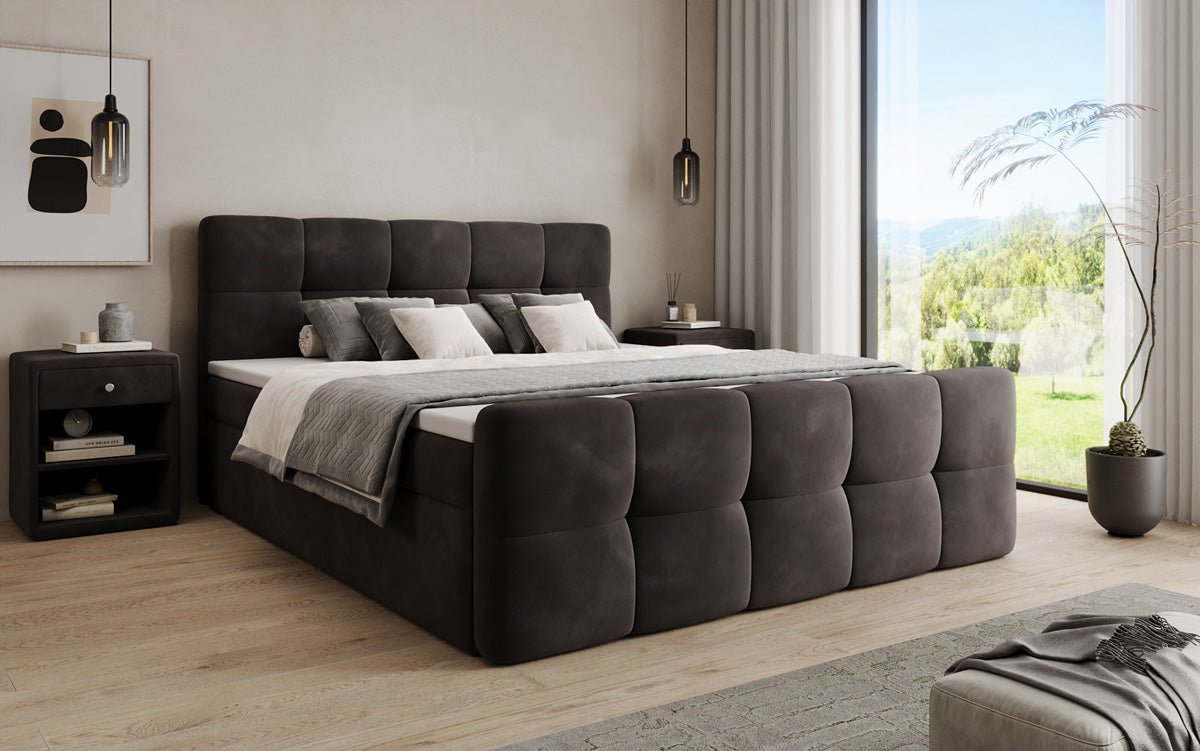 Boxspringbed Cozy Velvet met opbergruimte