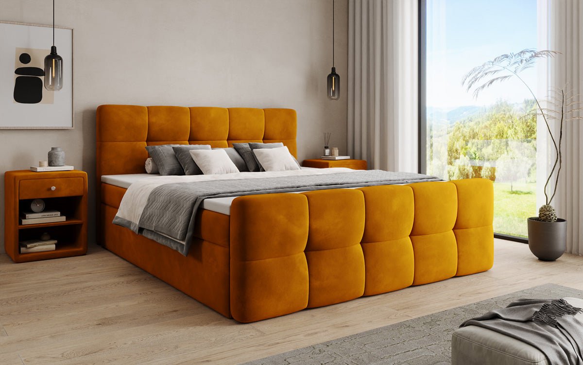 Boxspringbed Cozy Velvet met opbergruimte