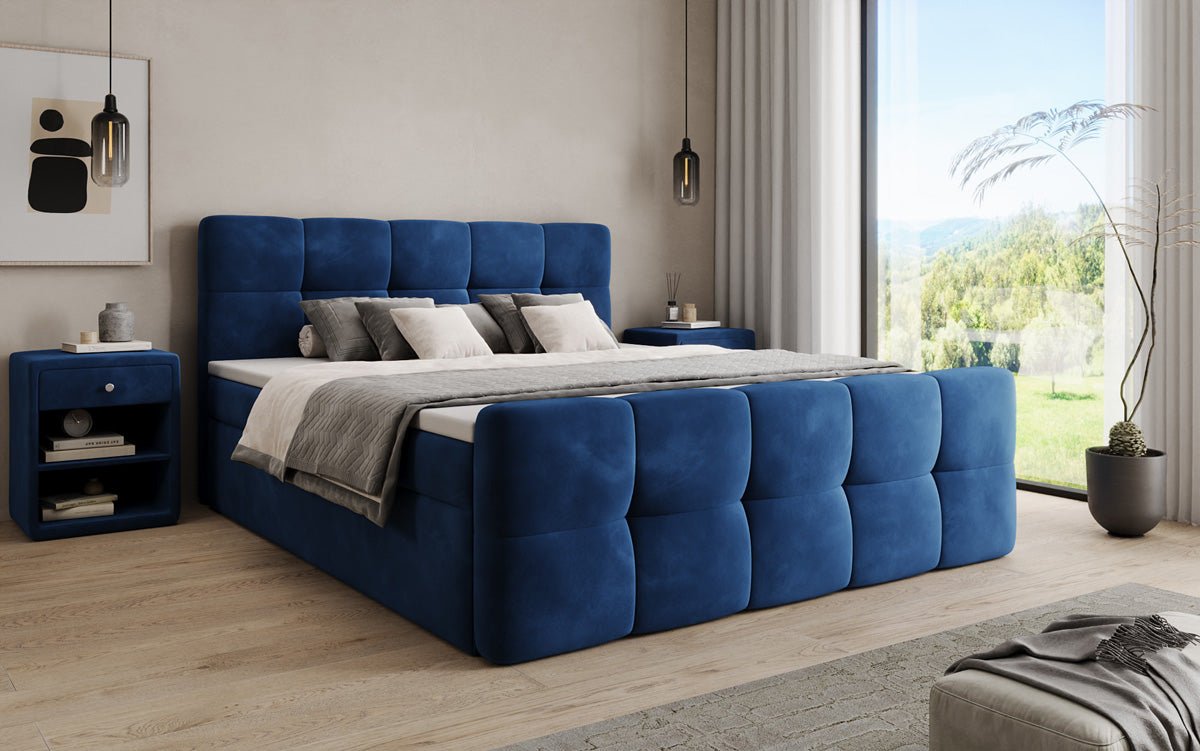 Boxspringbed Cozy Velvet met opbergruimte