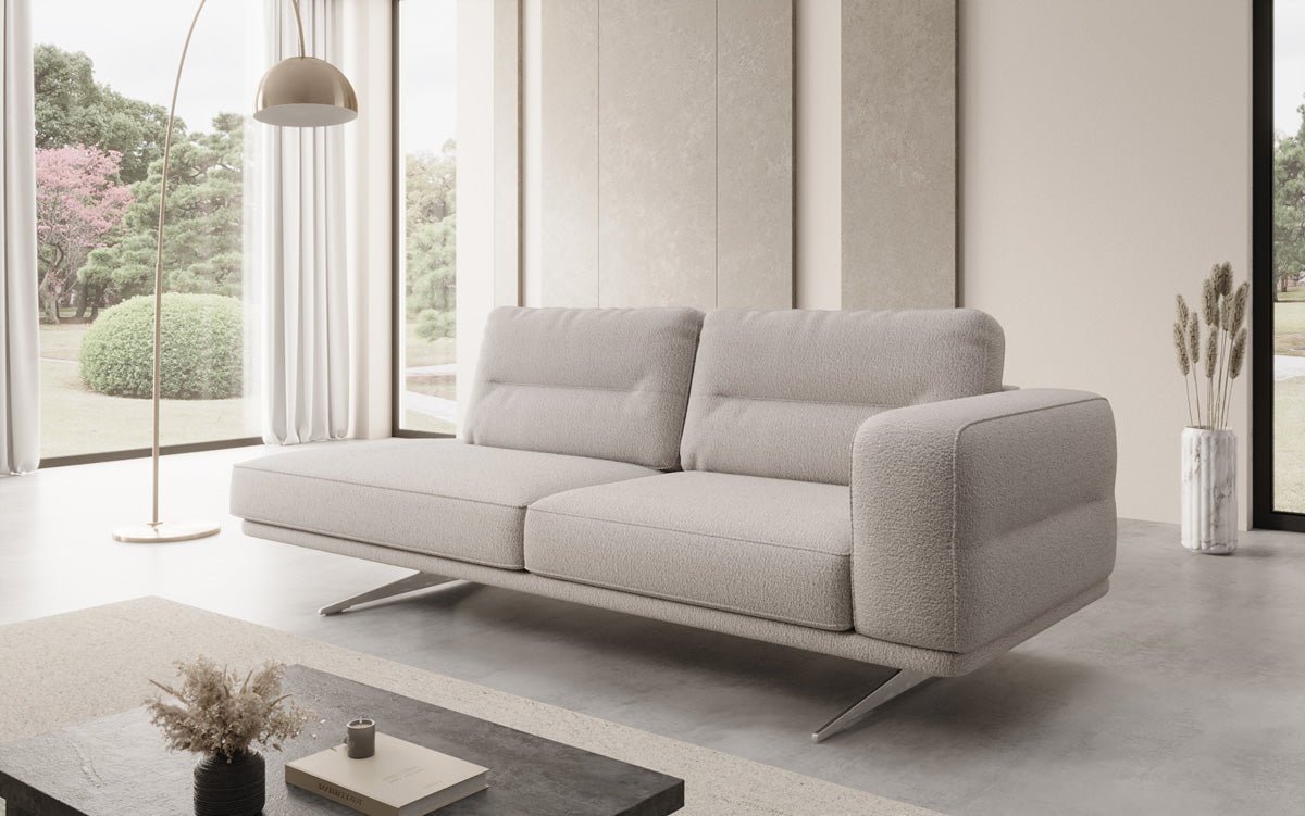 Designbank-chaise longue Torino in Bouclé