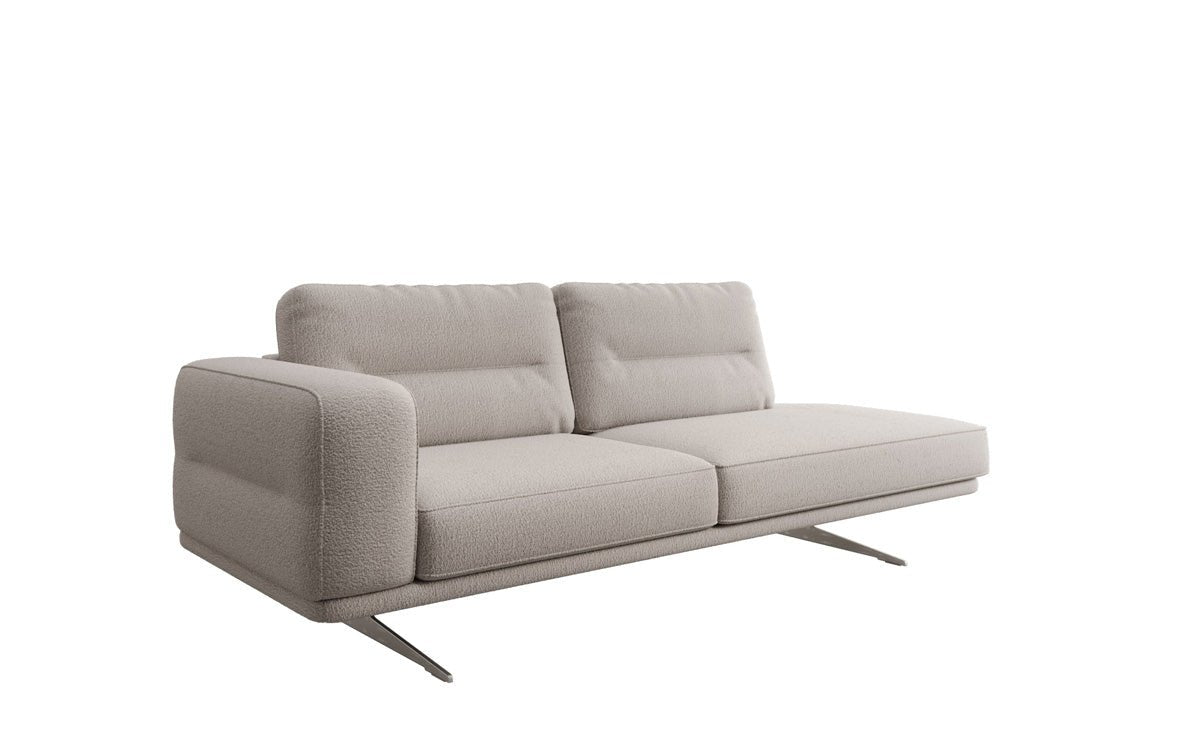 Designbank-chaise longue Torino in Bouclé