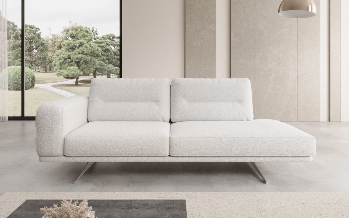 Designbank-chaise longue Torino in Bouclé