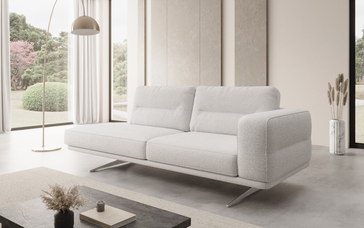 Designbank-chaise longue Torino in Bouclé