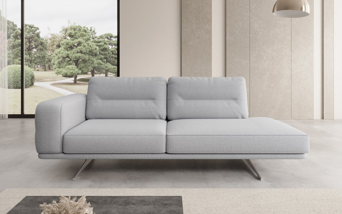 Designbank-chaise longue Torino in Bouclé