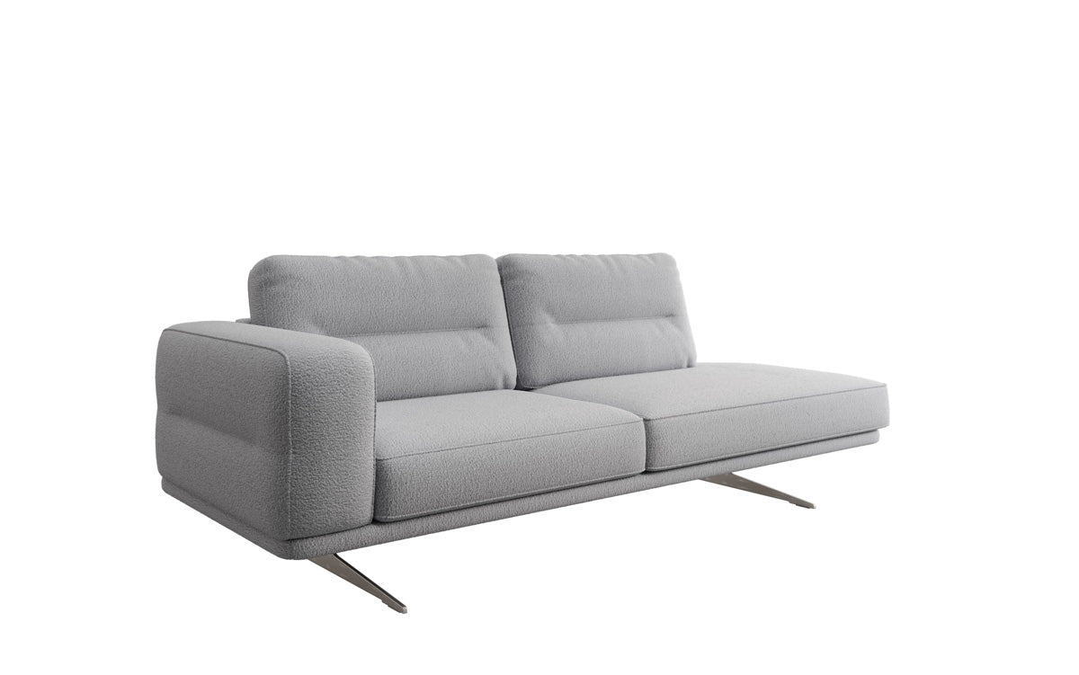 Designbank-chaise longue Torino in Bouclé
