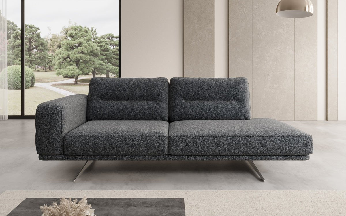 Designbank-chaise longue Torino in Bouclé