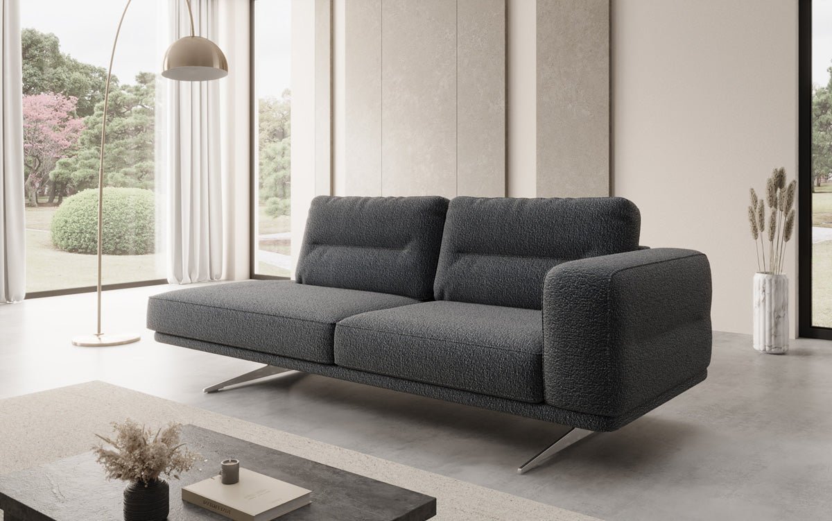Designbank-chaise longue Torino in Bouclé