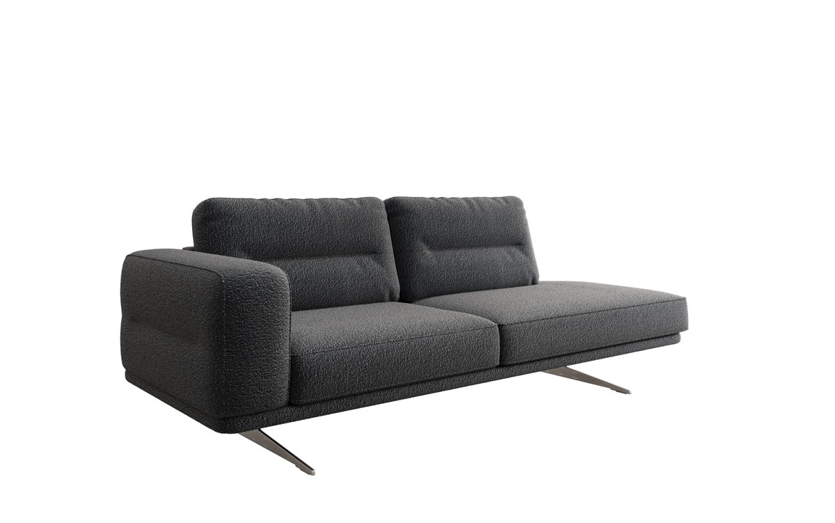 Designbank-chaise longue Torino in Bouclé