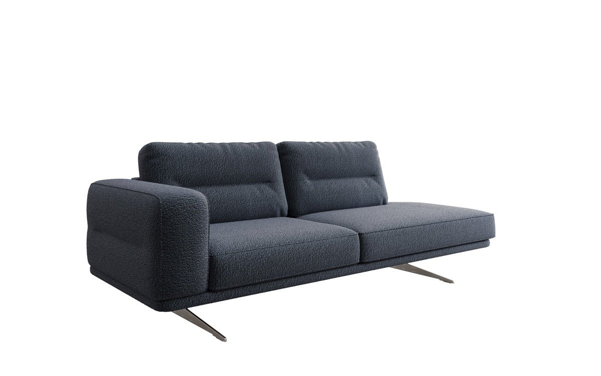 Designbank-chaise longue Torino in Bouclé