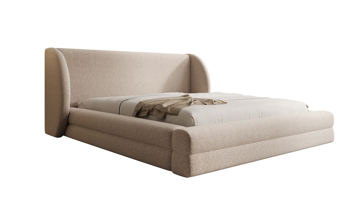 Design gestoffeerd bed Liv in structuurstof met opbergruimte