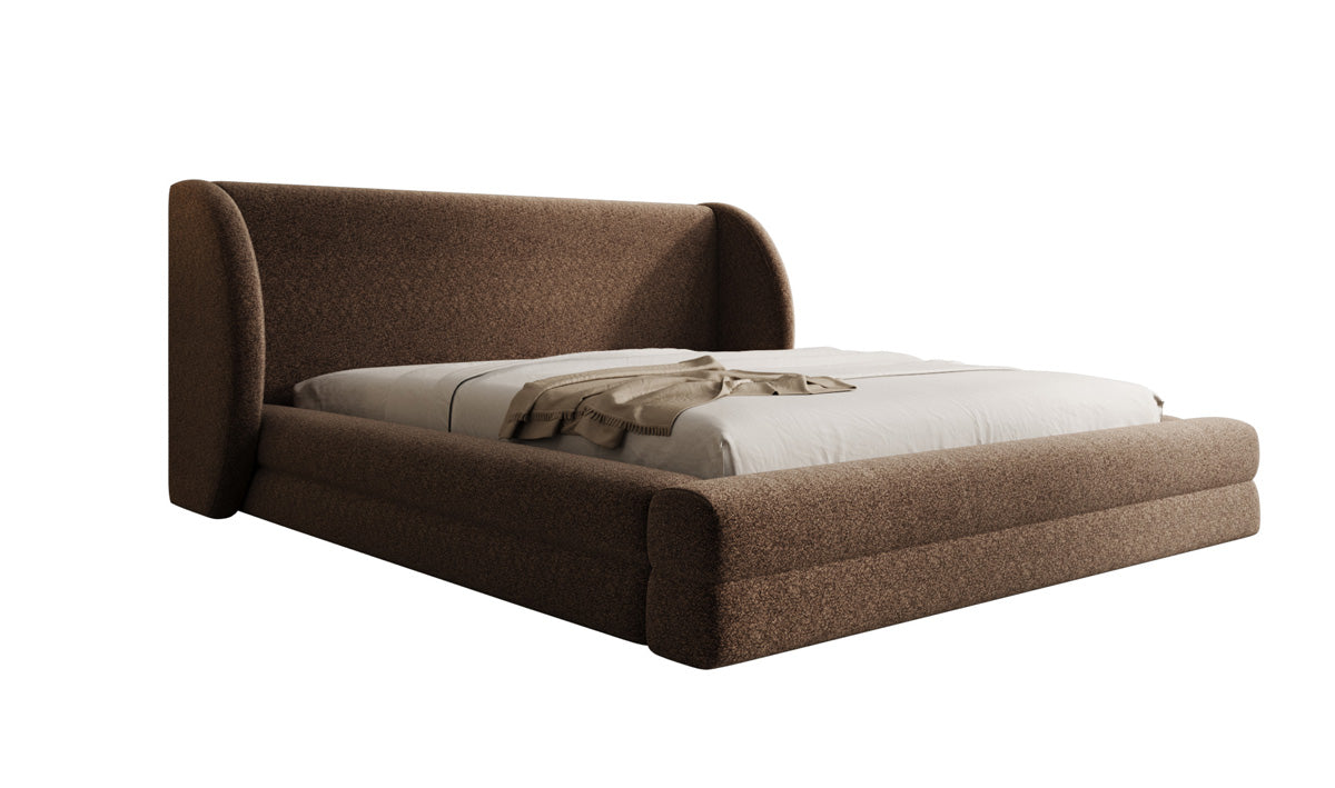 Design gestoffeerd bed Liv in structuurstof met opbergruimte