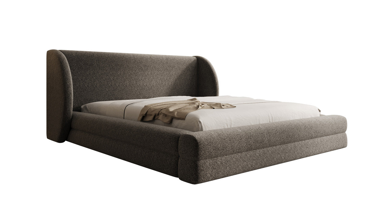 Design gestoffeerd bed Liv in structuurstof met opbergruimte