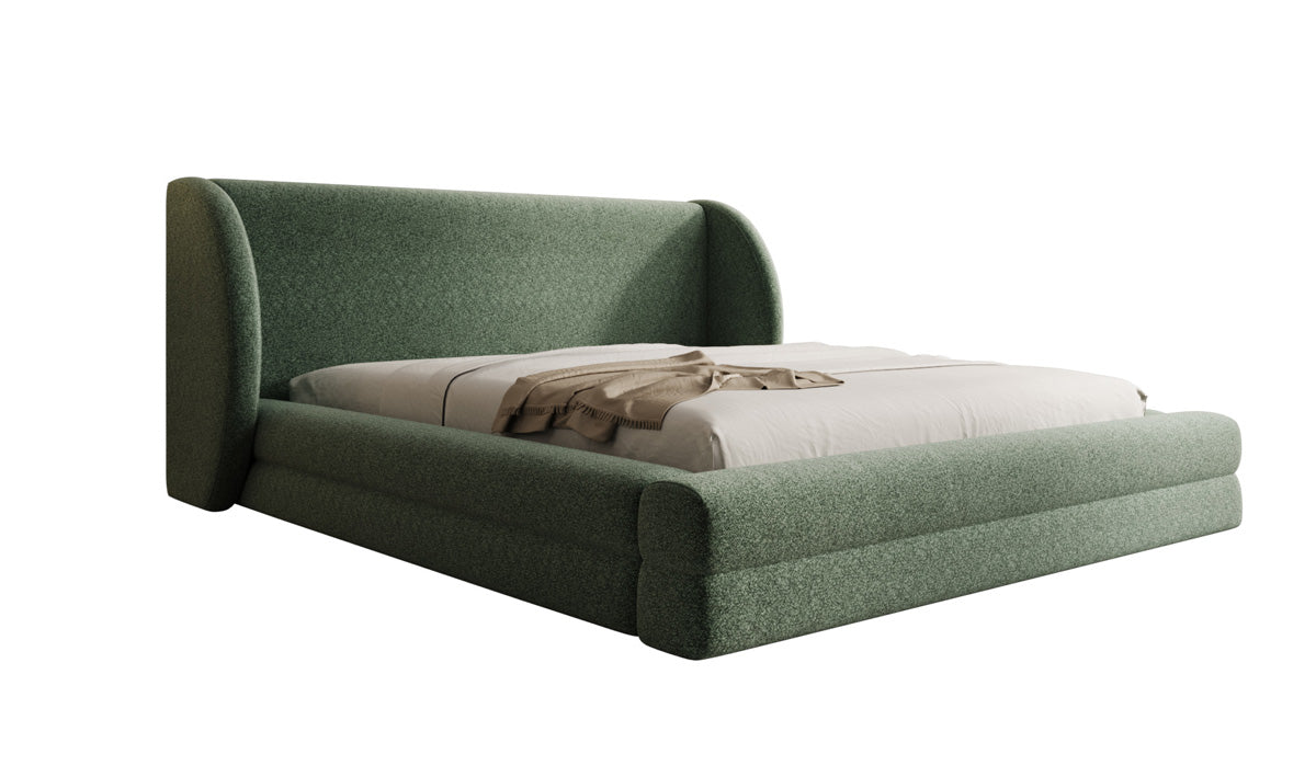 Design gestoffeerd bed Liv in structuurstof met opbergruimte
