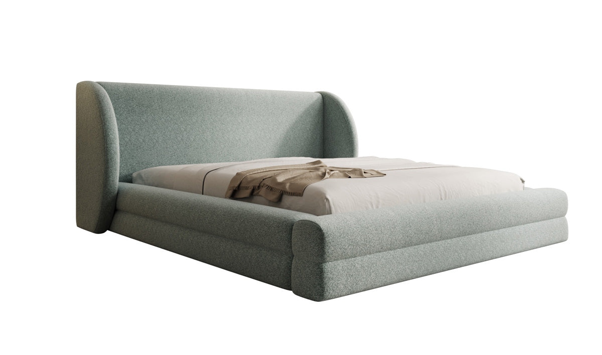 Design gestoffeerd bed Liv in structuurstof met opbergruimte