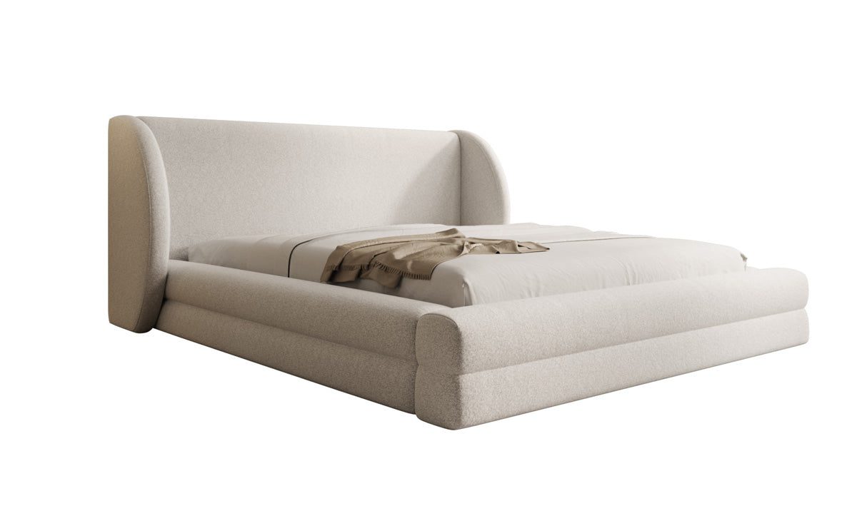Design gestoffeerd bed Liv in structuurstof met opbergruimte