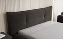 Designer gestoffeerd bed Gioia in Teddystof Bouclé met opbergruimte