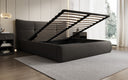 Designer gestoffeerd bed Gioia in Teddystof Bouclé met opbergruimte
