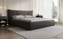 Designer gestoffeerd bed Gioia in Teddystof Bouclé met opbergruimte
