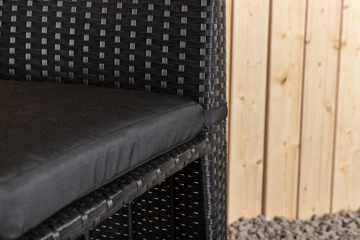 Balkonset Bob - in wahlweise schwarzem oder grauem Rattan