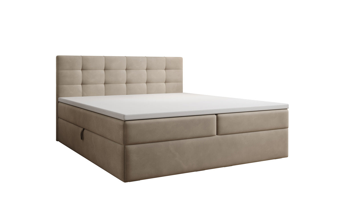 Boxspringbed Lux Fluweel met opbergruimte