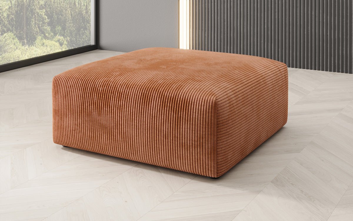 Beistellhocker 80 cm Snug uit Ribstof