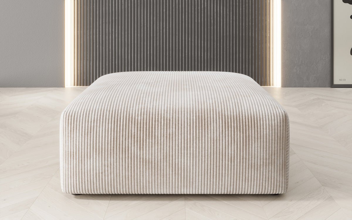 Beistellhocker 80 cm Snug uit Ribstof