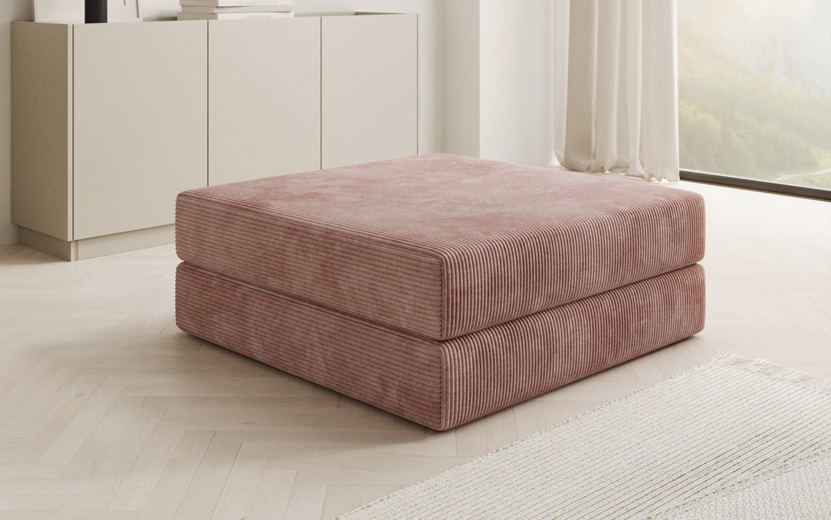 Beistellhocker Lazy in Ribstof