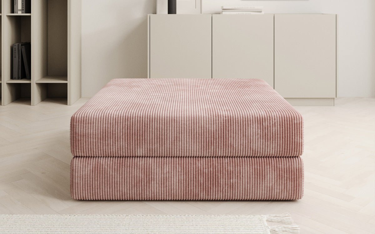 Beistellhocker Lazy in Ribstof