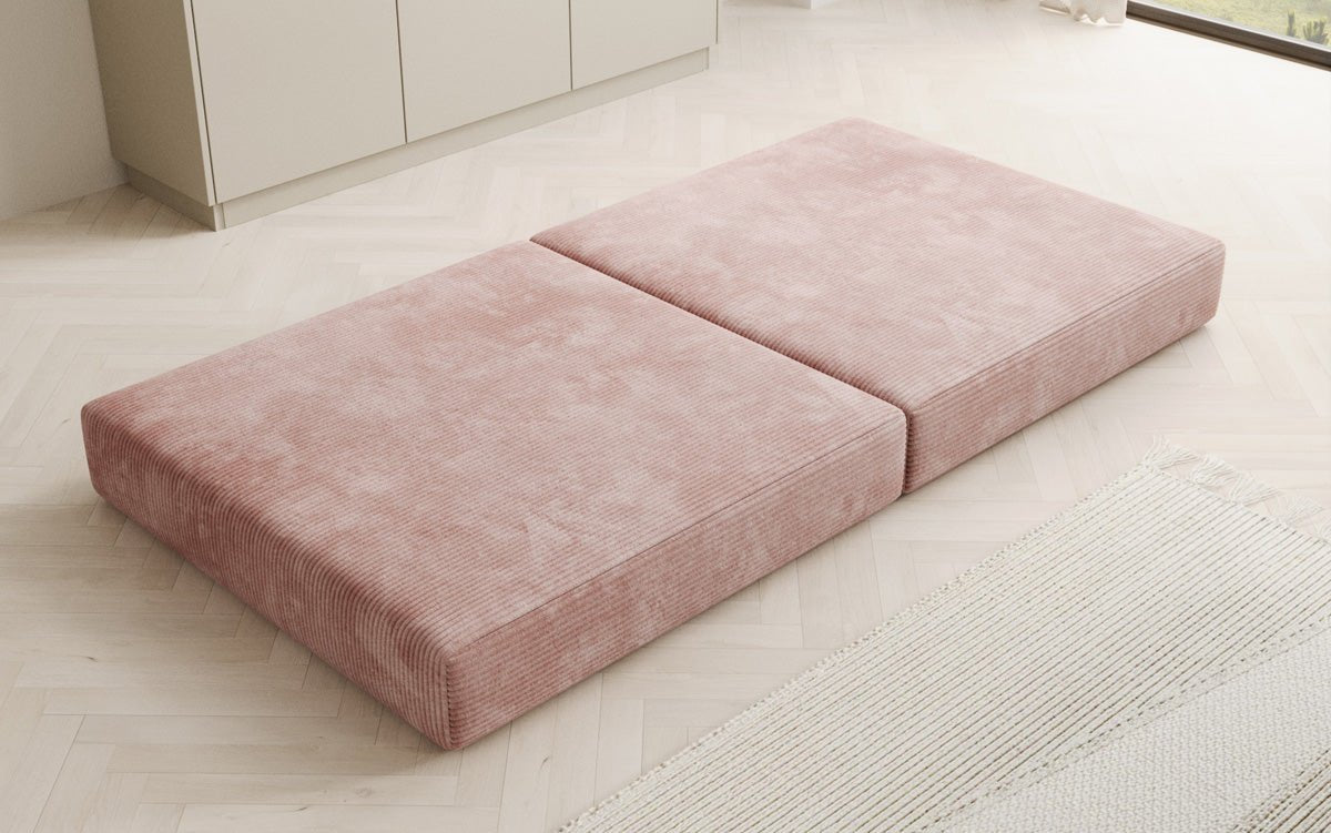 Beistellhocker Lazy in Ribstof