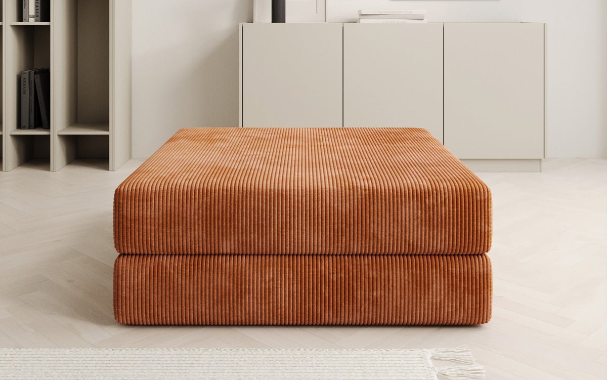 Beistellhocker Lazy in Ribstof