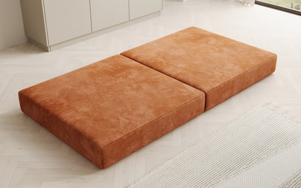 Beistellhocker Lazy in Ribstof