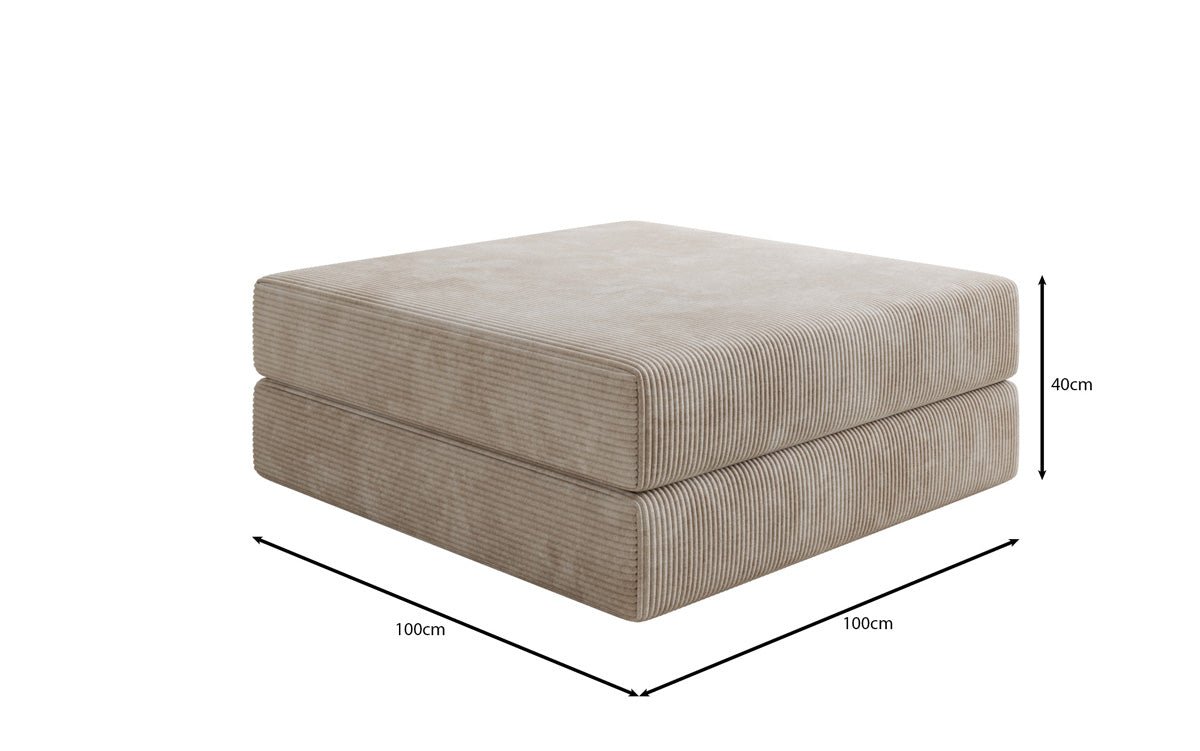 Beistellhocker Lazy in Ribstof