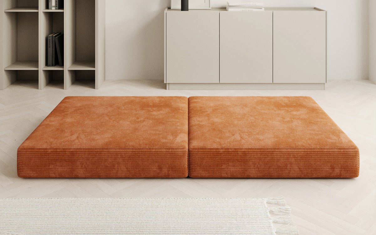 Beistellhocker Lazy in Ribstof