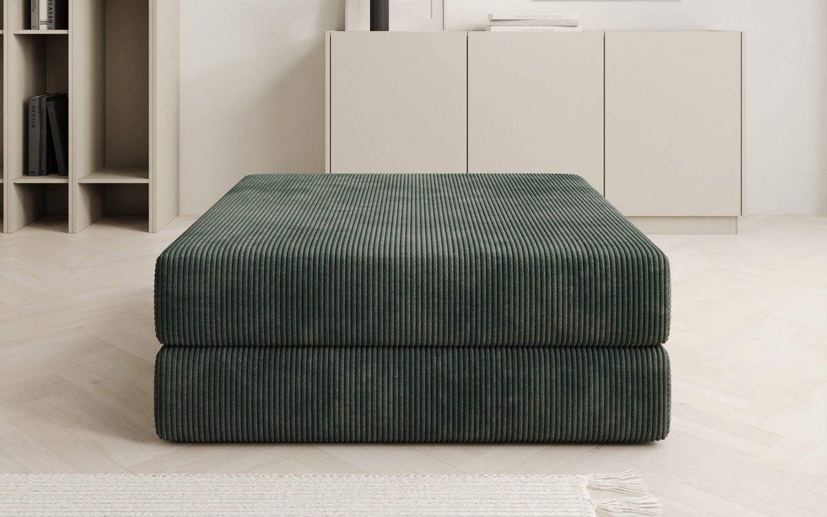 Beistellhocker Lazy in Ribstof