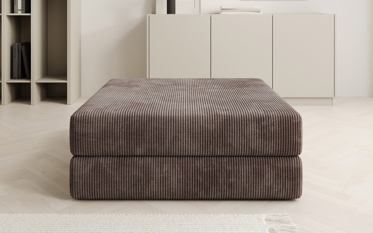 Beistellhocker Lazy in Ribstof