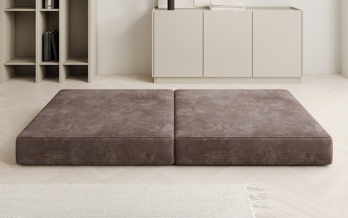 Beistellhocker Lazy in Ribstof