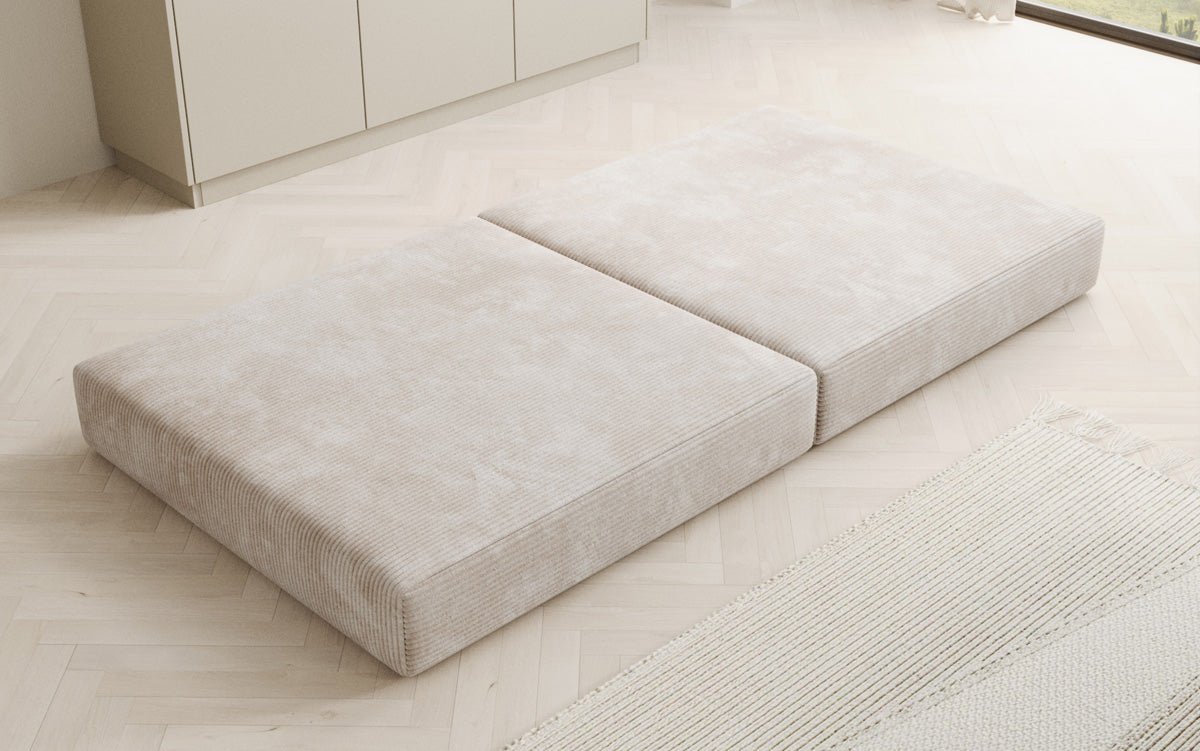 Beistellhocker Lazy in Ribstof